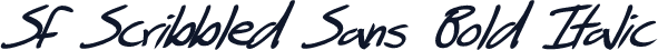 SF Scribbled Sans Bold Italic