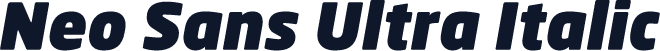 Neo Sans Ultra Italic
