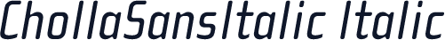 ChollaSansItalic Italic
