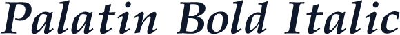 Palatin Bold Italic
