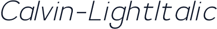 ☞Calvin-LightItalic
