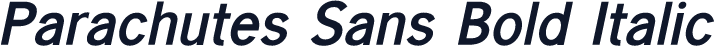 Parachutes Sans Bold Italic