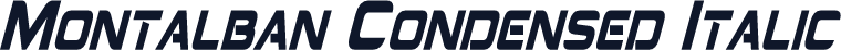 Montalban Condensed Italic