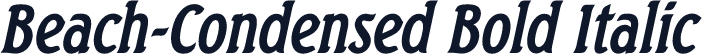 Beach-Condensed Bold Italic