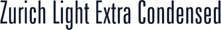Zurich Light Extra Condensed