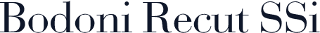 Bodoni Recut SSi