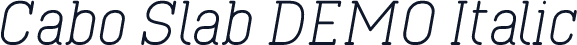 Cabo Slab DEMO Italic