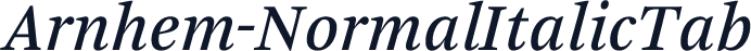 Arnhem-NormalItalicTab
