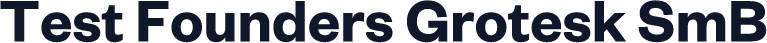 Test Founders Grotesk SmB