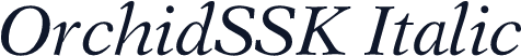 OrchidSSK Italic