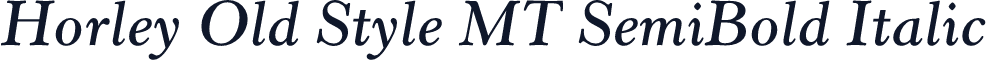 Horley Old Style MT SemiBold Italic