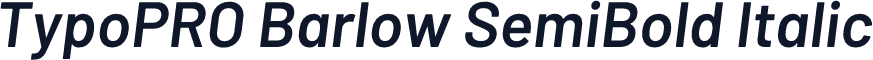 TypoPRO Barlow SemiBold Italic