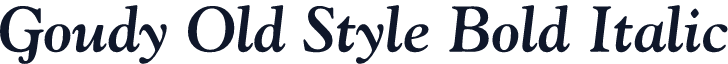 Goudy Old Style Bold Italic