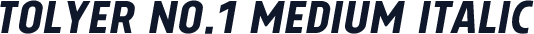 Tolyer No.1 Medium Italic