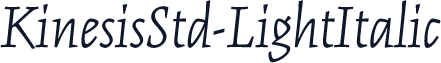KinesisStd-LightItalic