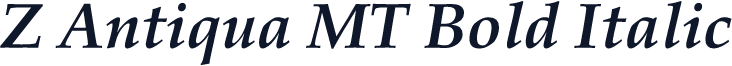 Z Antiqua MT Bold Italic