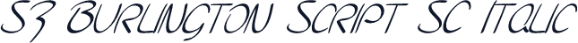 SF Burlington Script SC Italic