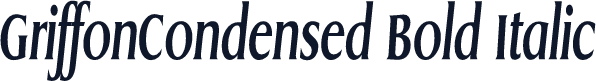 GriffonCondensed Bold Italic