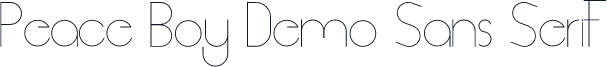 Peace Boy Demo Sans Serif