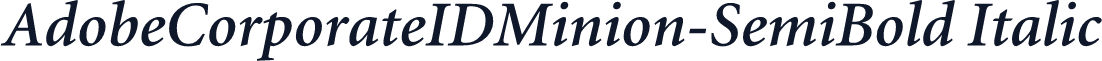 AdobeCorporateIDMinion-SemiBold Italic