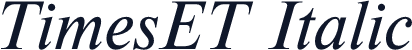 TimesET Italic
