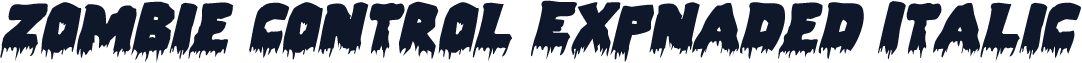 Zombie Control Expnaded Italic