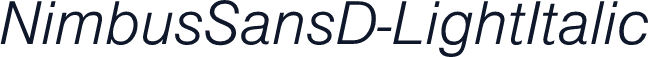 NimbusSansD-LightItalic