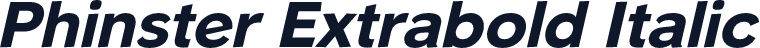 Phinster Extrabold Italic