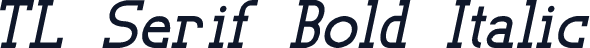TL Serif Bold Italic