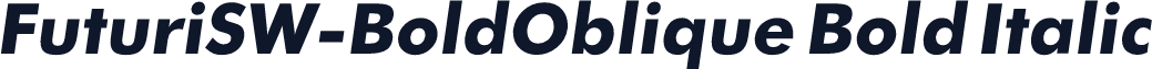 FuturiSW-BoldOblique Bold Italic
