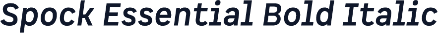 Spock Essential Bold Italic