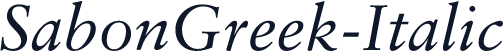 SabonGreek-Italic