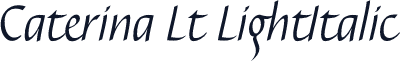 Caterina Lt LightItalic