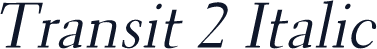 Transit 2 Italic