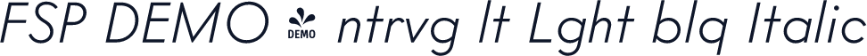 FSP DEMO - ntrvg lt Lght blq Italic