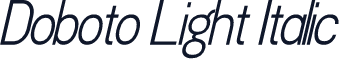 Doboto Light Italic