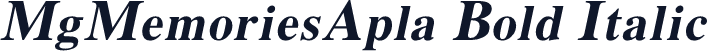 MgMemoriesApla Bold Italic
