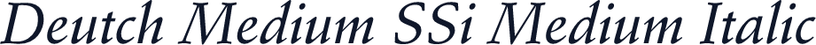 Deutch Medium SSi Medium Italic