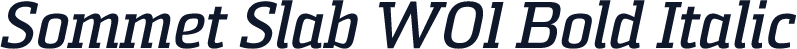 Sommet Slab W01 Bold Italic