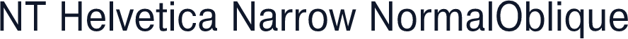 NT Helvetica Narrow NormalOblique