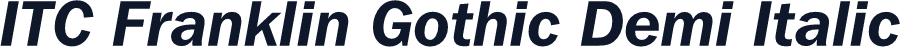 ITC Franklin Gothic Demi Italic