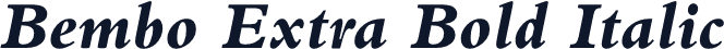 Bembo Extra Bold Italic