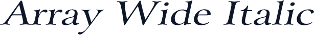 Array Wide Italic