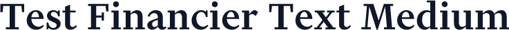 Test Financier Text Medium
