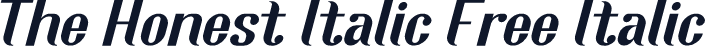 The Honest Italic Free Italic