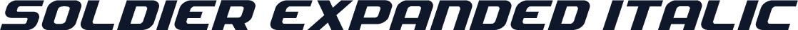 Soldier Expanded Italic