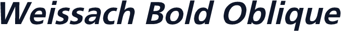 Weissach Bold Oblique
