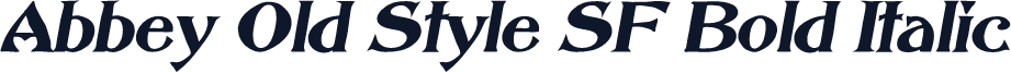 Abbey Old Style SF Bold Italic
