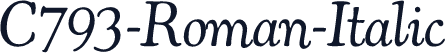 C793-Roman-Italic