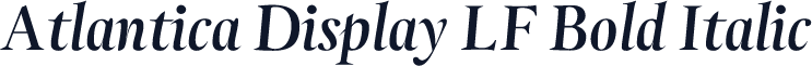 Atlantica Display LF Bold Italic
